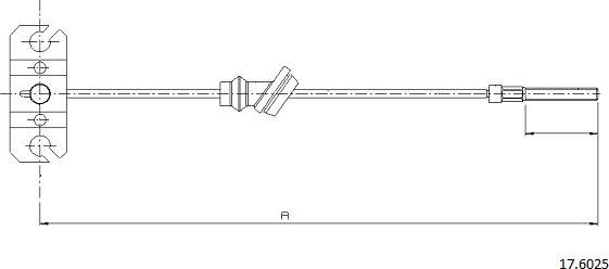 Cabor 17.6025 - Трос, гальмівна система autocars.com.ua