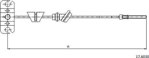 Cabor 17.6030 - Трос, гальмівна система autocars.com.ua