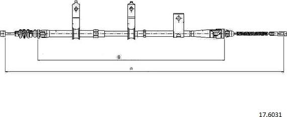 Cabor 17.6031 - Трос, гальмівна система autocars.com.ua