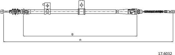 Cabor 17.6032 - Трос, гальмівна система autocars.com.ua