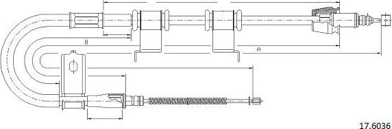 Cabor 17.6036 - Трос, гальмівна система autocars.com.ua