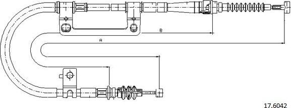 Cabor 17.6042 - Трос, гальмівна система autocars.com.ua