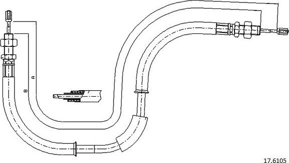 Cabor 17.6105 - Трос, гальмівна система autocars.com.ua