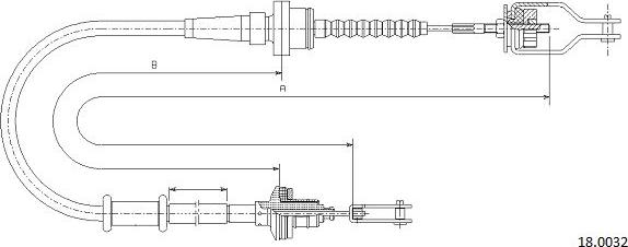 Cabor 18.0032 - Трос, управління зчепленням autocars.com.ua