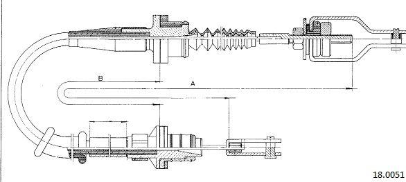 Cabor 18.0051 - Трос, управління зчепленням autocars.com.ua