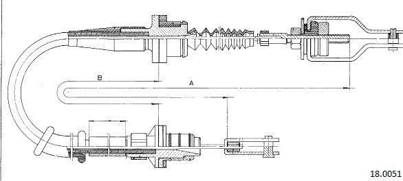 Cabor 18.0052 - Трос, управління зчепленням autocars.com.ua