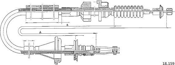 Cabor 18.159 - Трос, управління зчепленням autocars.com.ua