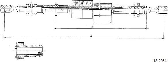 Cabor 18.2054 - Трос, управління зчепленням autocars.com.ua