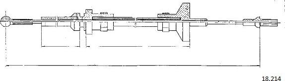 Cabor 18.214 - Трос, управління зчепленням autocars.com.ua