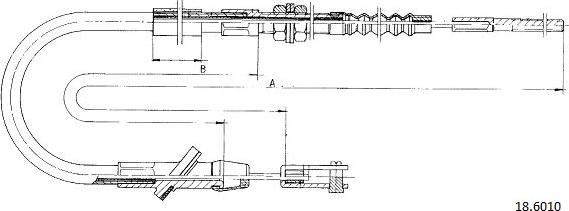 Cabor 18.6010 - Трос, управління зчепленням autocars.com.ua