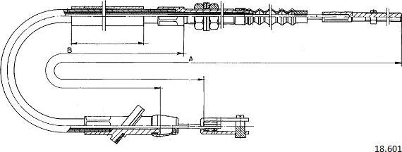 Cabor 18.601 - Трос, управління зчепленням autocars.com.ua