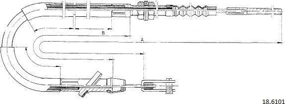 Cabor 18.6101 - Трос, управління зчепленням autocars.com.ua