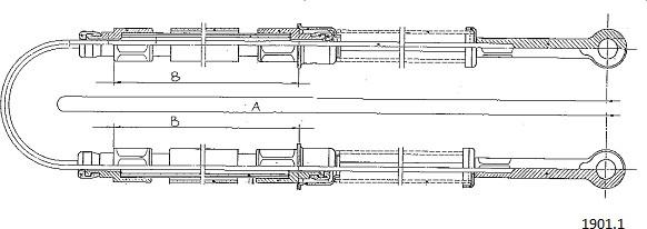 Cabor 1901.1 - Трос, гальмівна система autocars.com.ua