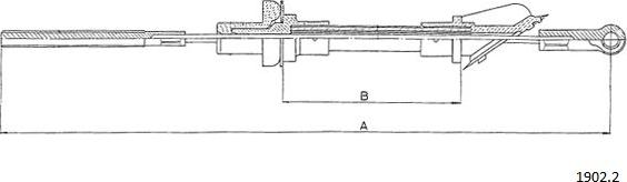 Cabor 1902.2 - Трос, управління зчепленням autocars.com.ua