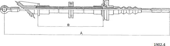 Cabor 1902.4 - Трос, управління зчепленням autocars.com.ua