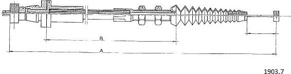 Cabor 1903.7 - Тросик газу autocars.com.ua