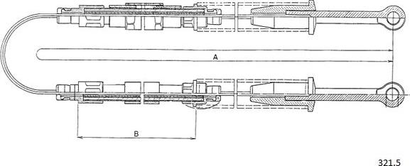 Cabor 321.5 - Трос, гальмівна система autocars.com.ua