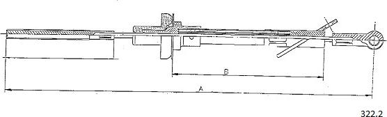 Cabor 322.2 - Трос, управління зчепленням autocars.com.ua