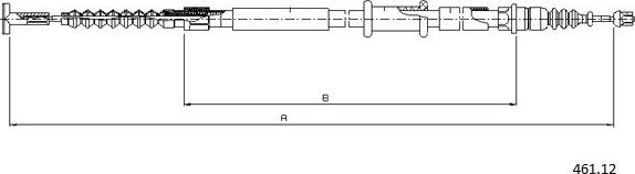 Cabor 461.12 - Трос, гальмівна система autocars.com.ua