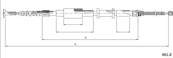 Cabor 461.8 - Трос, гальмівна система autocars.com.ua