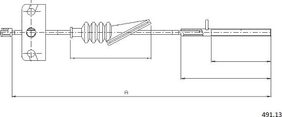 Cabor 491.13 - Трос, гальмівна система autocars.com.ua