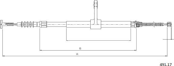 Cabor 491.17 - Трос, гальмівна система autocars.com.ua