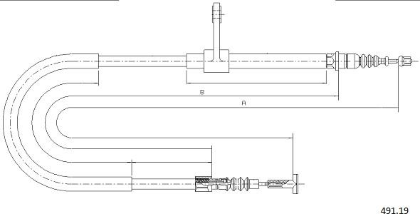 Cabor 491.19 - Трос, гальмівна система autocars.com.ua