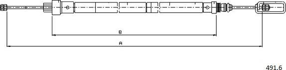 Cabor 491.6 - Трос, гальмівна система autocars.com.ua