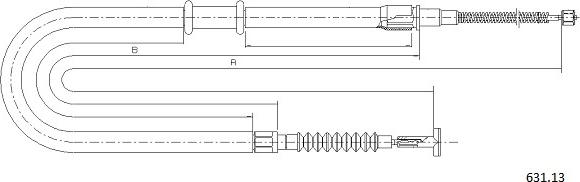 Cabor 631.13 - Трос, гальмівна система autocars.com.ua