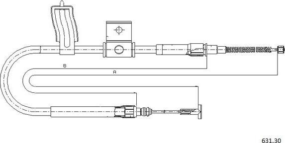 Cabor 631.30 - Трос, гальмівна система autocars.com.ua