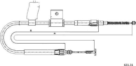 Cabor 631.31 - Трос, гальмівна система autocars.com.ua