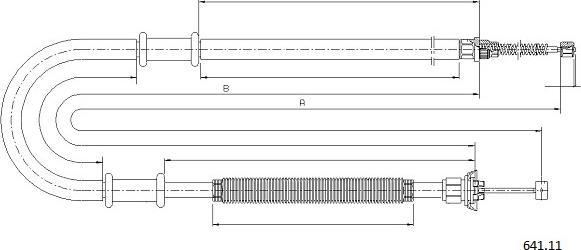 Cabor 641.11 - Трос, гальмівна система autocars.com.ua