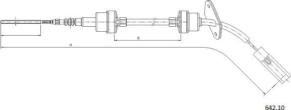 Cabor 642.10 - Трос, управління зчепленням autocars.com.ua