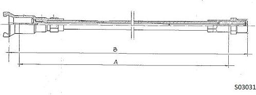 Cabor S03031 - Тросик спідометра autocars.com.ua
