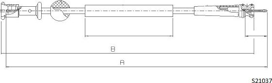 Cabor S21037 - Тросик спідометра autocars.com.ua