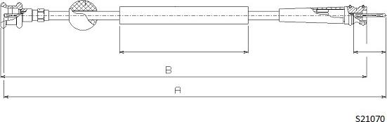 Cabor S21070 - Тросик спідометра autocars.com.ua