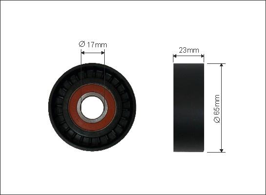 Caffaro 349-00 - Направляющий ролик, поликлиновый ремень avtokuzovplus.com.ua