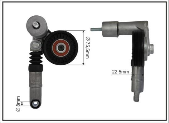 Caffaro 108222SP - Натяжник паска приводного Audi A4.A6 Skoda Superb VW Golf IV 1.9Tdi 01.98- autocars.com.ua