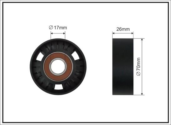 Caffaro 500631 SC - Паразитний / провідний ролик, поліклиновий ремінь autocars.com.ua