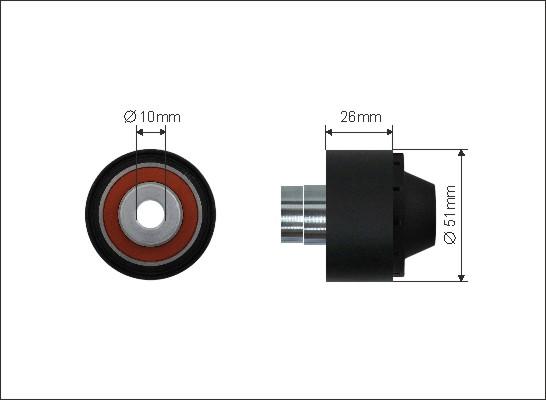 Caffaro 137-30 - Направляющий ролик, поликлиновый ремень avtokuzovplus.com.ua