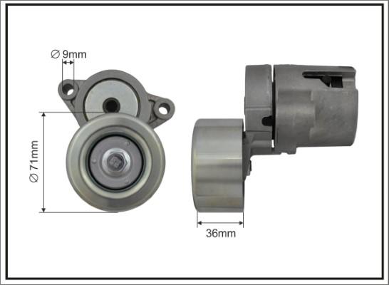 Caffaro 142800SP - Натягувач ременя, клинові зуб. autocars.com.ua