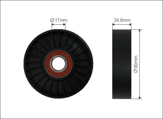 Caffaro 250-00 - Направляющий ролик, поликлиновый ремень avtokuzovplus.com.ua