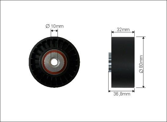 Caffaro 258-43 - Направляющий ролик, поликлиновый ремень avtokuzovplus.com.ua