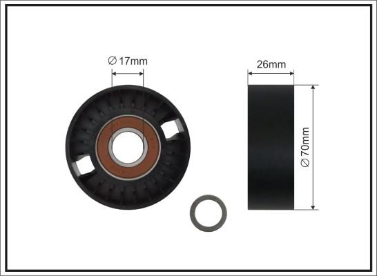 Caffaro 271-00 SC - Паразитний / провідний ролик, поліклиновий ремінь autocars.com.ua