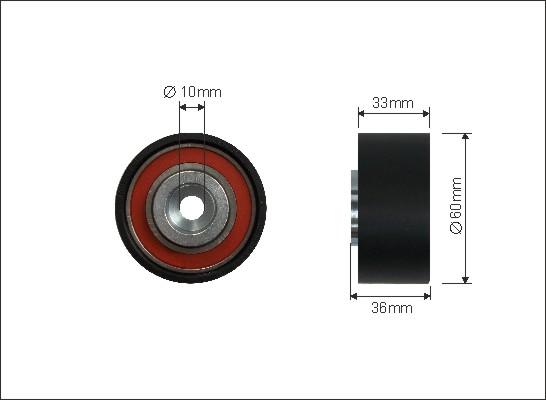 Caffaro 362-127 - Направляющий ролик, зубчатый ремень avtokuzovplus.com.ua