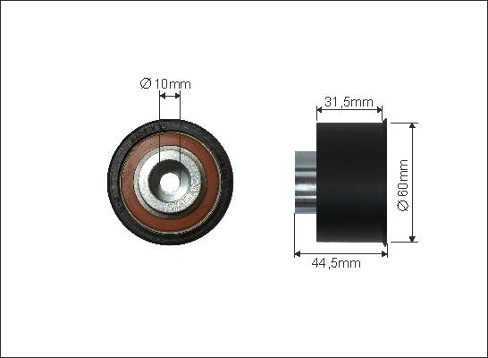 Caffaro 363-128 - Направляющий ролик, зубчатый ремень avtokuzovplus.com.ua