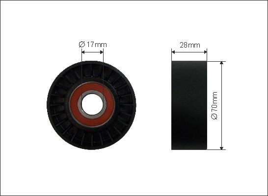 Caffaro 386-00 - Направляющий ролик, поликлиновый ремень avtokuzovplus.com.ua