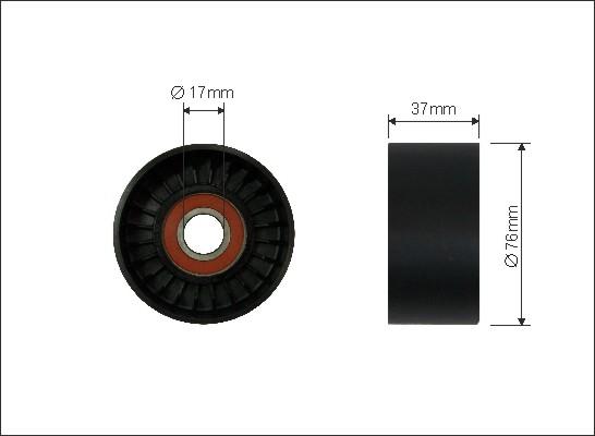 Caffaro 414-99 - Направляющий ролик, поликлиновый ремень avtokuzovplus.com.ua