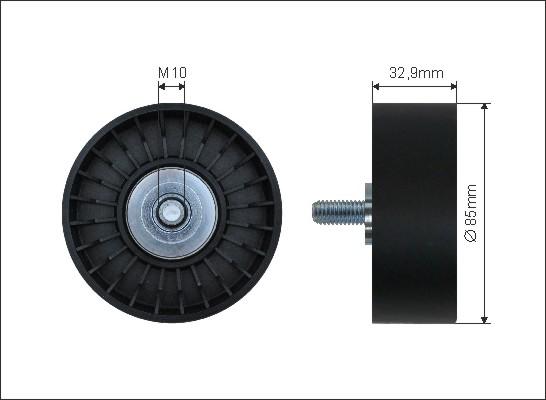 Caffaro 419-51 - Направляющий ролик, поликлиновый ремень avtokuzovplus.com.ua