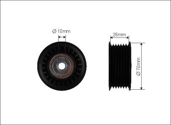 Caffaro 461-99 - Паразитний / провідний ролик, поліклиновий ремінь autocars.com.ua